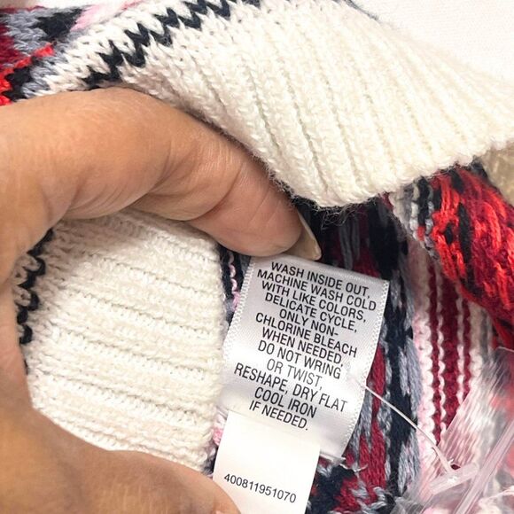 Women's  Striped Patterned V Neck| Pullover Sweater XL - Picture 8 of 13